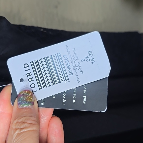 Torrid Super Soft Lace Mock Neck Long Sleeve Top 2X NWT NEW - Picture 9 of 11